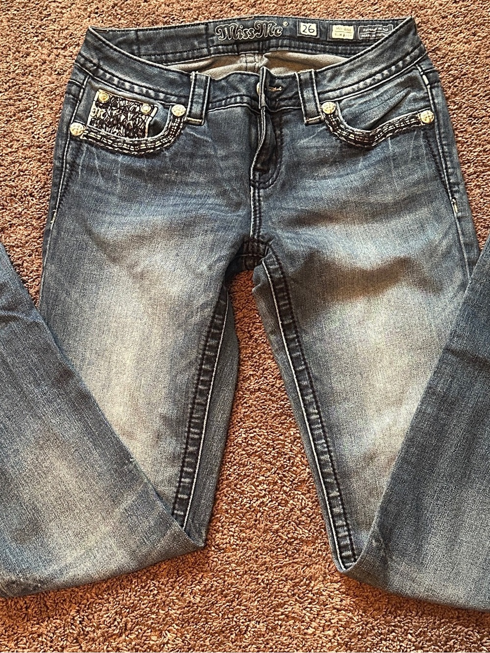 Miss Me Mid-Rise Slim Boot Size 26